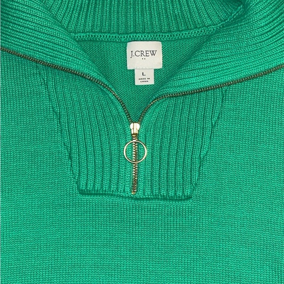 J. Crew NWOT Wide-collar zip sweater size Large - Picture 4 of 5